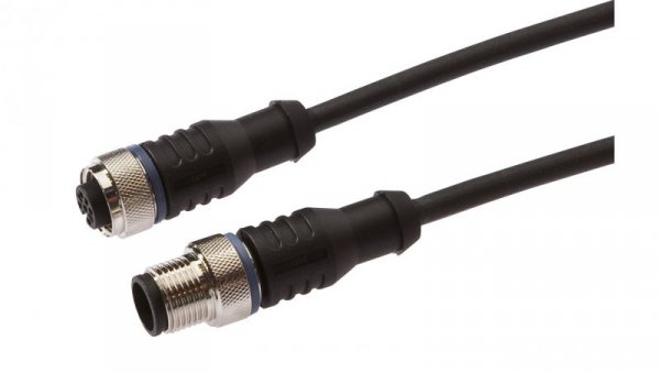 Złącze do samokonfekcjonowania M12 proste żeńskie M12 proste męskie 4-pinowe 240V 4x0.34mm² PUR IP67 5m VK500F25