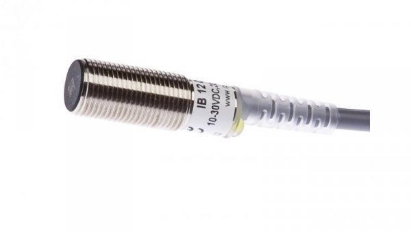 Czujnik indukcyjny M12x1 dł: 36mm zabudowany Sn: 3mm 10-30V DC PNP NC kabel 2m PVC IP67 IB120204