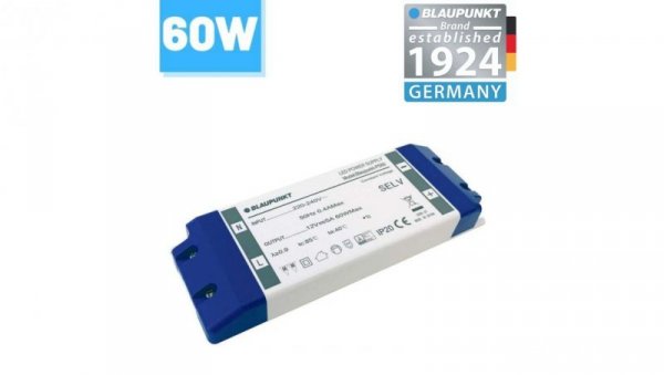 Blaupunkt Zasilacz LED 12V 60W do taśm, BLAUPUNKT-PS60