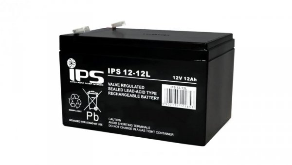 IPS 12-12L Akumulator AGM 12V 12Ah 6-9lat