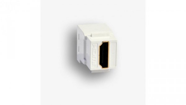 Gniazdo keystone typu HDMI żeńskie, kolor biały, EM/KEY-HDMI/HDMI-DC