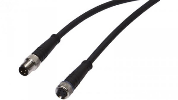Złącze kablowe M8 żeński 4pin prosty M8 męski 3pin prosty 0,6m PUR VK06C429