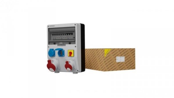 Rozdzielnica budowlana z rozłącznikiem DV-S/FI 32A 16A 2x230V Schuko Doktorvolt 1981