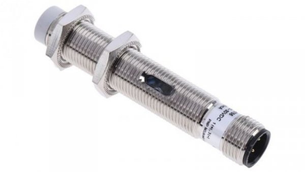 Czujnik pojemnościowy PNP 4 mm cylindryczny M12 x 1 200 mA 10 → 30 V DC IP67