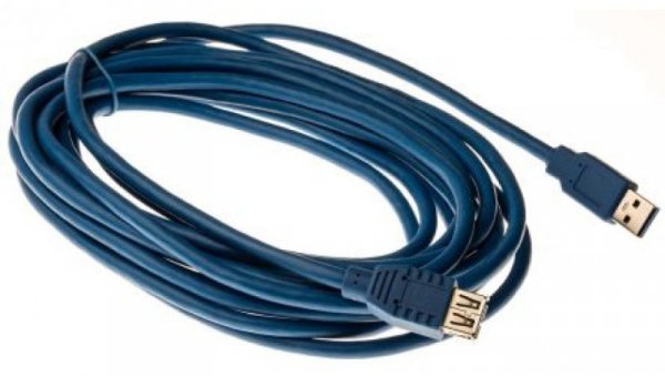 Przedłużacz USB, dł. 5m, kolor: Niebieski