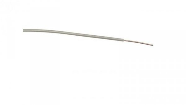 Przewód jednożyłowy linkowy, 0,6 mm², 1/0,6 mm, 19 AWG, PVC, 1 kV AC, Szary, dł. 100m, RS PRO