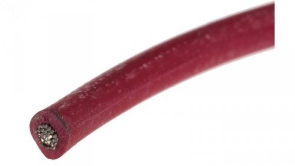 Przewód o podwyższonej odporności izolacja silikonowa Czerwony, 100m 1 mm² 32/0,2 mm, 500 V, -60→ +180C., Ø