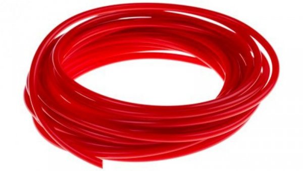 Zaokrąglony pas poliuretanowy, Czerwony, śr.: 4mm, dł. 5m, obc.: 3.45kg