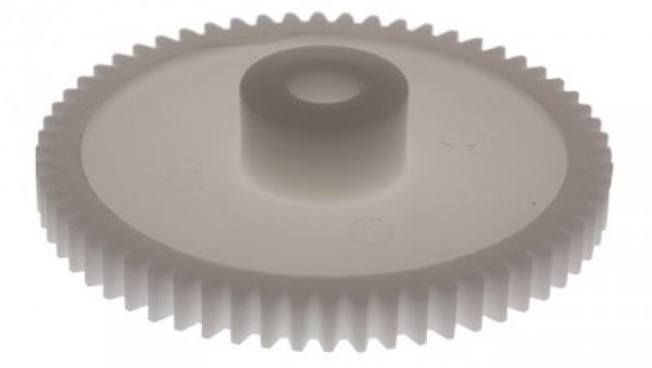 Koło zębate walcowe, moduł: 1, l.zębów: 60, śr. piasty: 18mm, śr. otworu: 8mm, POM