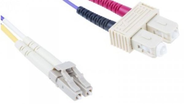 Kabel światłowodowy, średnica: 50/125μm, OM3 Wielomodowy, Fioletowy, LC/SC