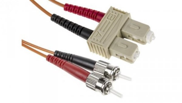 Kabel światłowodowy, średnica: 50/125μm, OM2 Wielomodowy, Pomarańczowy, ST/SC