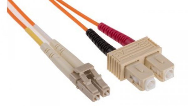 Kabel światłowodowy, średnica: 62.5/125μm, OM1 Wielomodowy, Pomarańczowy, LC/SC