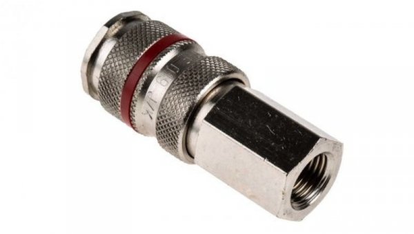 Szybkozłączka pneumatyczna, materiał Mosiądz, złącze G 1/4 żeńskie, RS PRO PLC 60, Rectus 19