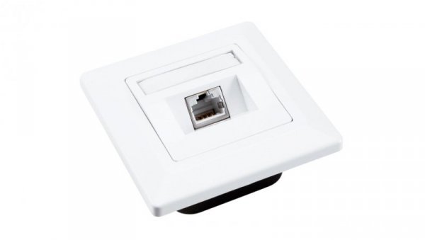 Gniazdko Solarix CAT6 STP 1 x RJ45 podtynkowe białe SX9-1-6-STP-WH