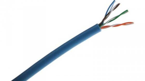 Kabel kat. 5, UTP, l. żył: 7, 50m, Skrętka, Niebieski, PVC, złącze: Niezakończone/niezakończone