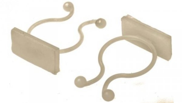 Klips samoprzylepny Spinka do kabli, 20mm, materiał: Nylon 66, 40 x 25.5mm, RS PRO