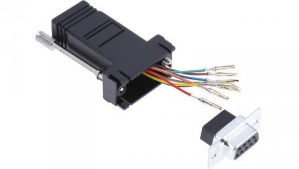 Adapter do złączy RJ, 1 portów Bez ekranowania, 9-stykowe D-sub żeńskie, RJ45