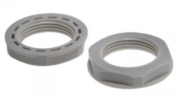 Nakrętka do dławnic kablowych, PG16, IP68, kolor: Szary, materiał: Nylon 66, RS PRO