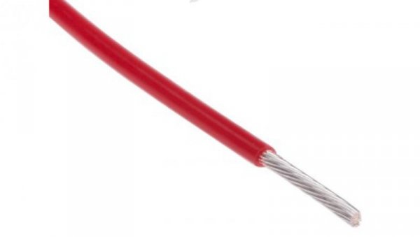 Przewód do urządzeń PTFE PTFE Czerwony, 25m 0,22 mm² 7/0,2 mm, 300 V, -75 → +200C, Ø 0.95mm, RS PRO BS3G210