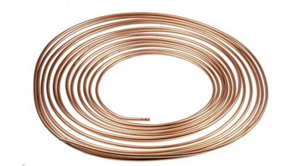 Rury miedziane, dł.: 10m, 138 bar, śr. wewn.: 3.4mm, śr. zewn.: 5mm