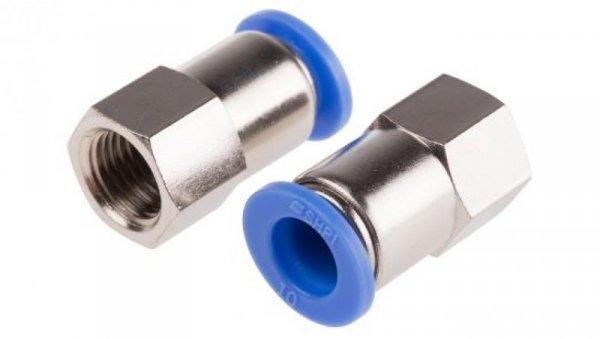 Adapter gwintowany prosty gwint – rura, 10 barów