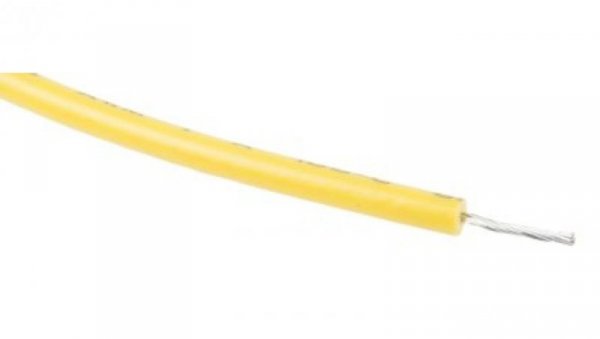 Przewód jednożyłowy linkowy, Przewód instalacyjny, 0,2 mm², 11/0,16 mm, 24 AWG, XLPE, 600 V, Żółty, dł. 100m, RS PRO