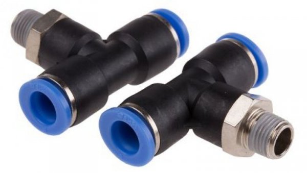 Adapter gwintowany teowy typu gwint – rura, 10 barów