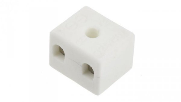 4mm² Złącze wtykowe do druku Biały 2-żyłowe, Wkręcane, 450 V