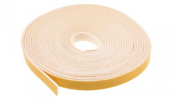Taśma piankowa, 6m x 12mm x 2.4mm, kolor: Biały, RS PRO Jednostronna