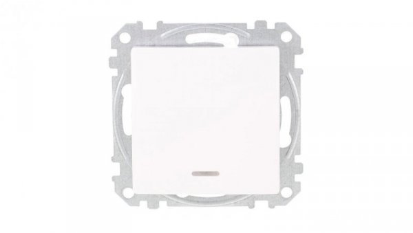 Przycisk 1-biegunowy z podświetleniem, biały, Sedna Design i Elements SDD111111L