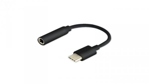 Adapter SAVIO AK-35/B (Gniazdo typ C - Jack stereo 3,5 mm 0,12m kolor czarny)