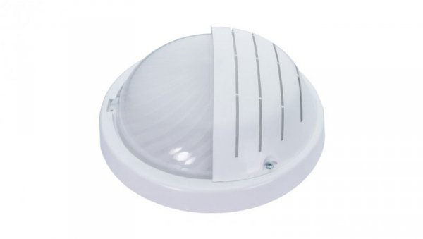 Oprawa GRILL, E27, 60W, biała-polipropylen, klosz matowy-poliwęglan, IP44, osłona, IK10 A2240-MP