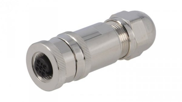 Złącze okrągłe M12 żeńskie proste ekranowane 3pin 250V PG9 T4110012031-000