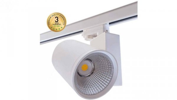 Projektor LED na szynę 20W 2100lm 3000K/ciepła IP20 z adapterem 3-fazowym biała SPOTEO TRACK W 20W 45 WW GXTR101