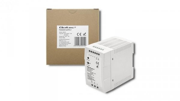 Qoltec Zasilacz na szynę DIN 96W 24V 4A Biały Slim