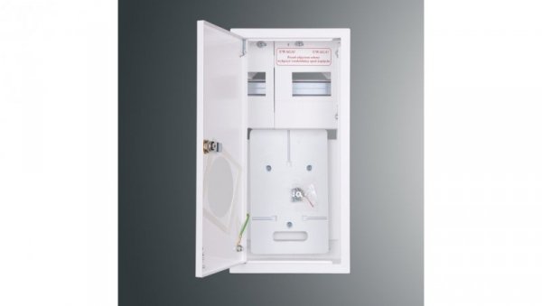 Rozdzielnica n/t licznikowa RZ 9NN P O T1F + 6S PŁYTKA 432x213x135 z okienkiem IP30 RAL 9003