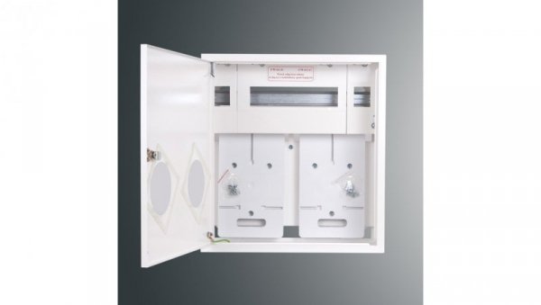 Rozdzielnica n/t licznikowa RZ 17NN P 2T1F + 15S PŁYTKA 432x403x135 pełne drzwi IP30 RAL 9003