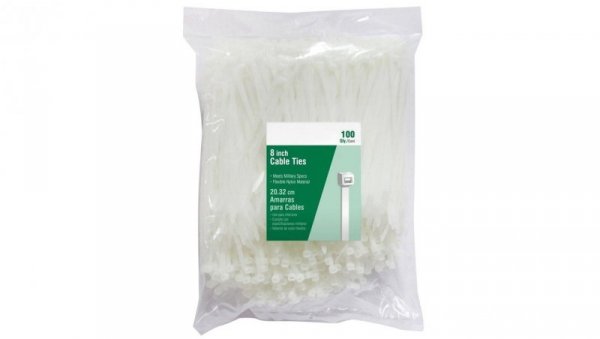 OPASKI ZACISKOWE KABLOWE TRYTKI UV BIAŁE 4,8X250