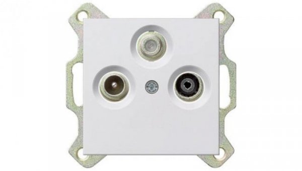 Gniazdo RTV-SAT końcowe Gira System 55 biały mat