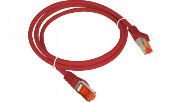Patch-cord F/UTP kat.6 PVC 0.25m czerwony KKS6CZE0.25