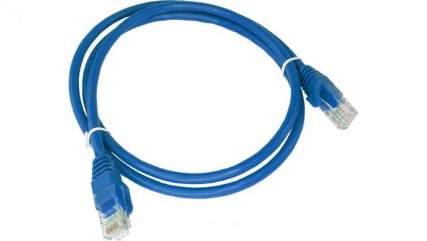 Patch-cord U/UTP kat.6 PVC 0.5m niebieski KKU6NIE0.5