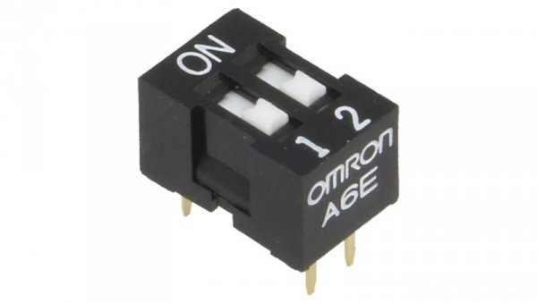 Przełącznik DIP-SWITCH Ilość sekcji 2 ON-OFF 0,025A/24VDC A6H-2101