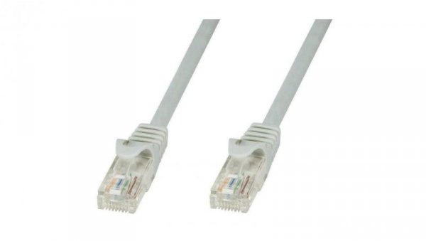 Patch cord Cat5e UTP 0,25m szary CCA