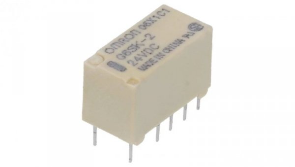 Przekaźnik elektromagnetyczny DPDT Ucewki 24VDC 0,5A/125VAC G6SK-2 DC24