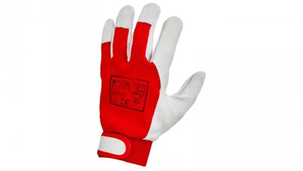 Rękawice ochronne robocze skóra z rzepem rozmiar 10 Schmith