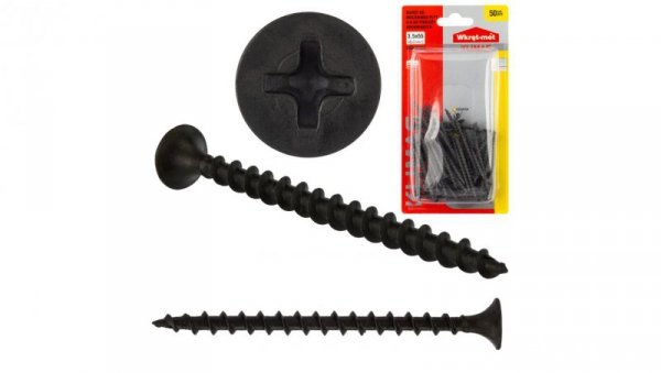Wkręty fosfatowane karton gips 3,5x55 DR Wkręt-met /BL=50szt/