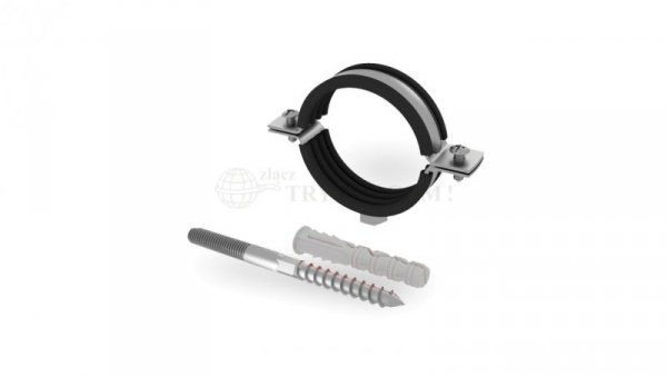 Obejma mocująca z wkładką gumową i kołkiem montażowym OSZG-38 3/8 - 15-19mm