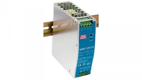 Zasilacz impuls. AC/Dc na szynę DIN 120W 48V slim wąska obudowa NDR-120-48