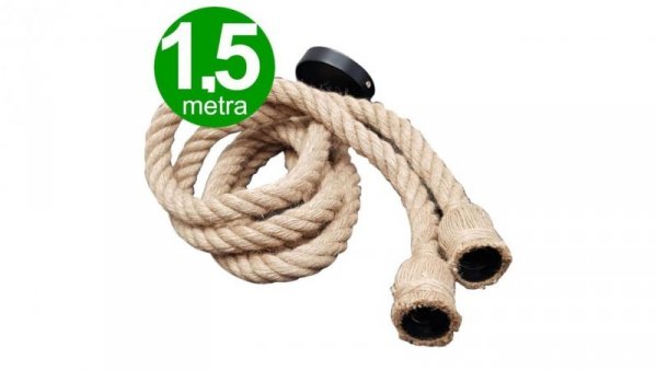 Lampa Oprawa wisząca sznur jutowy konopny 1,5m 50W 2xE27 249884