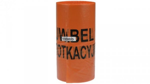 Folia ostrzegawcza POMARAŃCZOWA 20cm x 100m